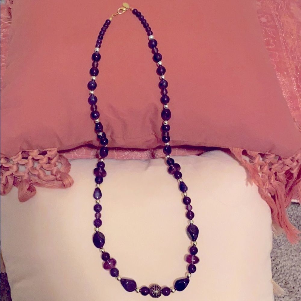 Soft purple beaded necklace